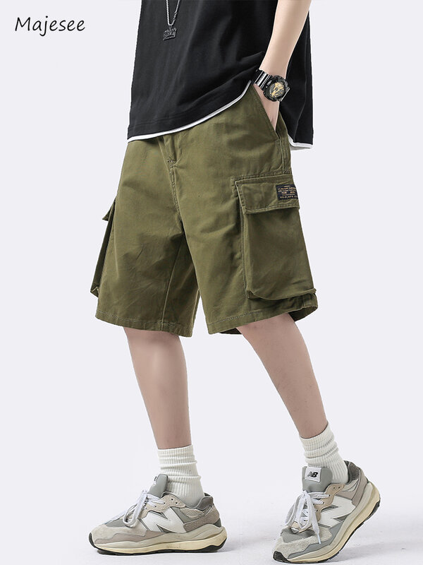 Wide Leg Cargo Pants Men Baggy Fitness American Style Vintage Solid High Street Minimalist Slouchy Spring Summer Daily Advanced