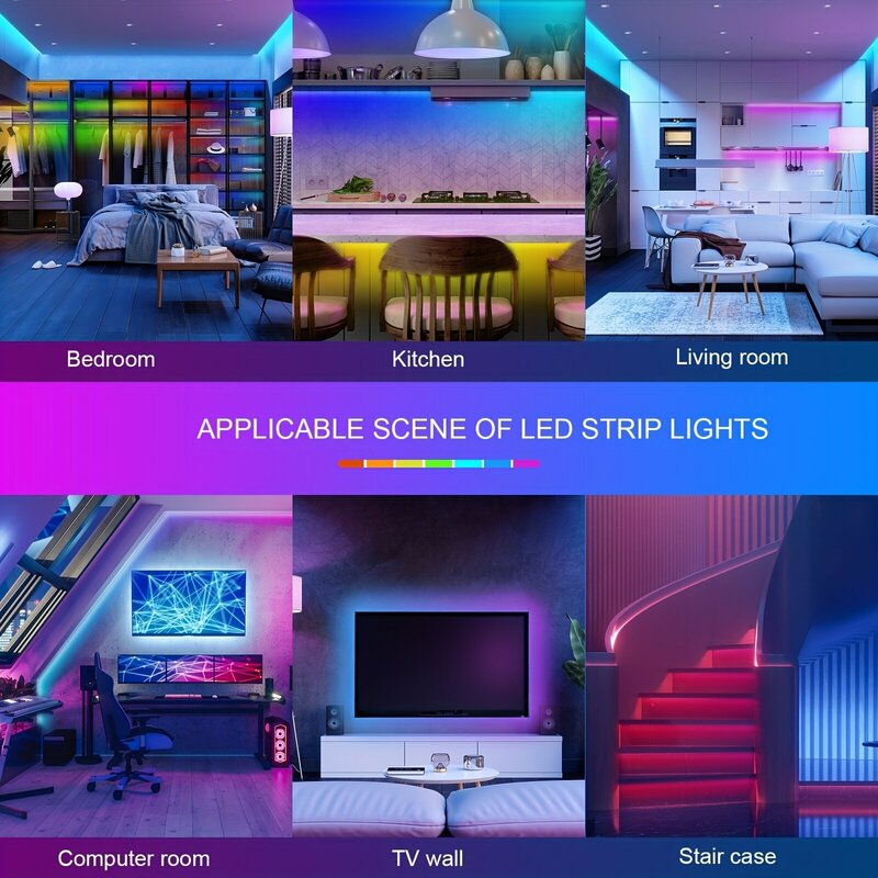Lampu Strip LED 5050 dekorasi pesta, 15M/20M/30M/40M 24V untuk kamar tidur sinkronisasi musik berubah warna dengan Remote dan kontrol aplikasi RGB