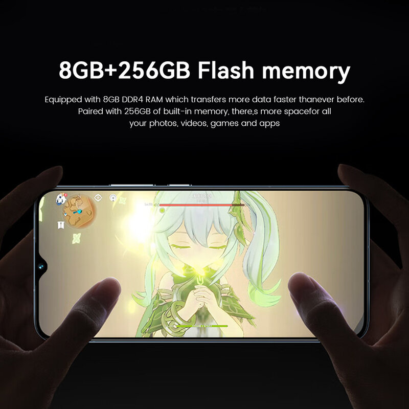 Ponsel pintar GT Neo 5, HP asli 2024 incih 8GB + 6.8 GB Android 256 WIFI versi Global 5200mAh
