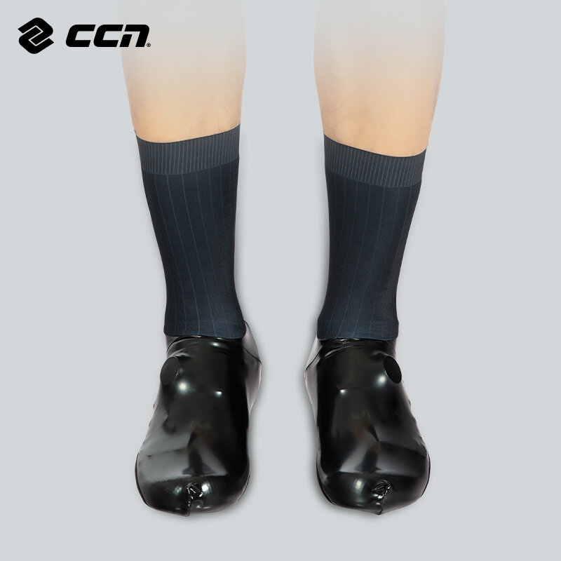CCN sarung pelindung sepatu anti angin dan antiair, penutup sepatu sepeda jalan praktis kualitas tinggi karet ringan elastis
