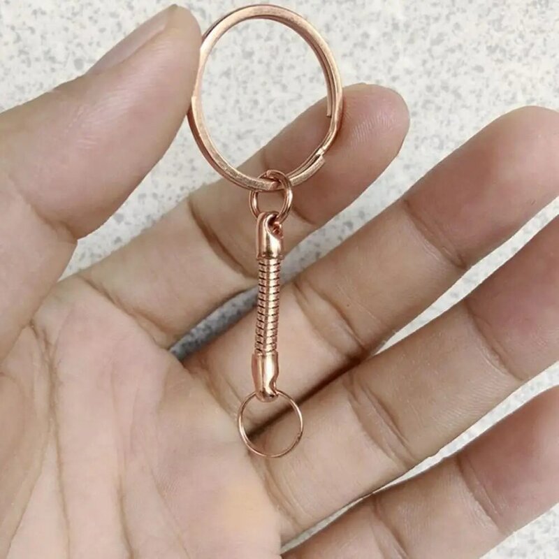 Silver Color Metal Keychain Ring Split Ring Keyfob Key Holder Rings Women Men DIY Key Ring Accessories Wholesale
