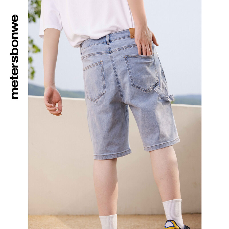 Metersbonwe-pantalones vaqueros para hombre, ropa básica de ajuste ambiental, parte inferior de marca