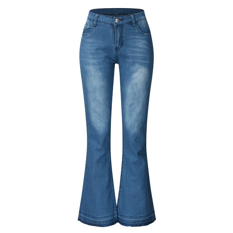 Jeansowe spodnie Cargo dla kobiet rozciągliwa talia jeansy damskie jeansy rozkloszowane Mid Jeans Bell Slim dresje damskie Denizen Jeans damskie