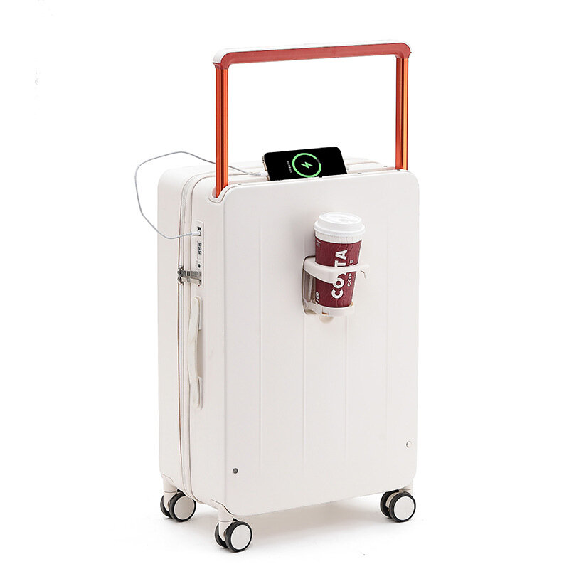 PLUENLI-maleta resistente al agua con cremallera para hombre y mujer, Maleta ancha de moda, bolsa de embarque ligera, equipaje