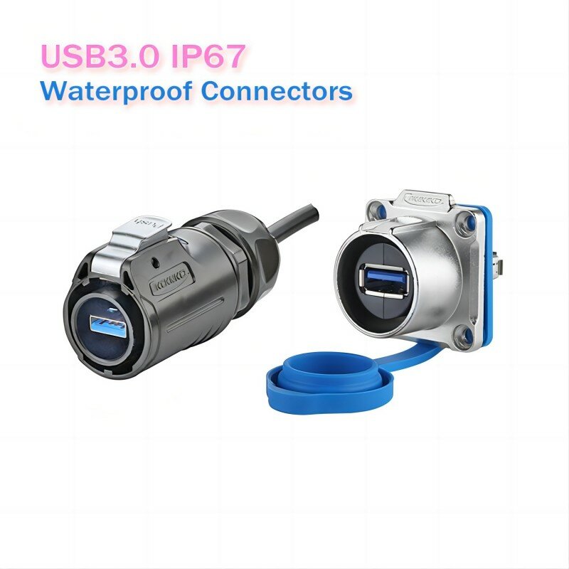 IP67 USB3.0 موصلات مقاوم للماء/USB3.0 مقاوم للماء التوصيل USB3.0 مقاوم للماء محول الإناث للتطبيق في الهواء الطلق