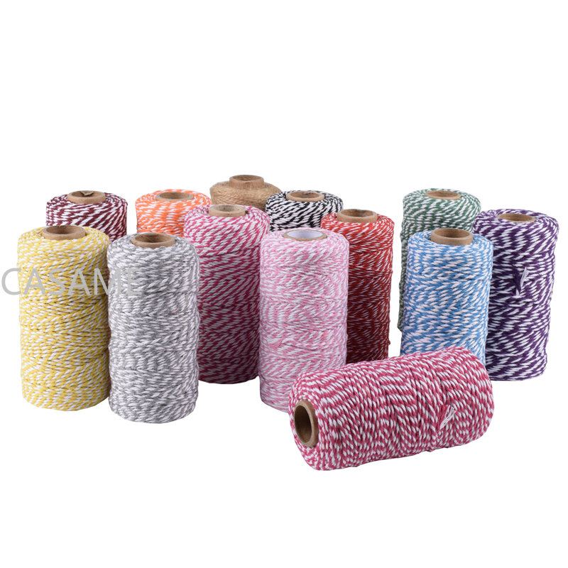 Wielokrotny kolorowe nici przewód rękodzieło DIY beżowy skręcony bawełniany sznurek makrama sznurek sznurek linowy tekstylia domowe dekoracje