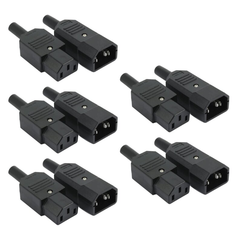 10 Peças Receptáculo Elétrico Soquete C14 C13 Tomada Elétrica AC Plug Socket
