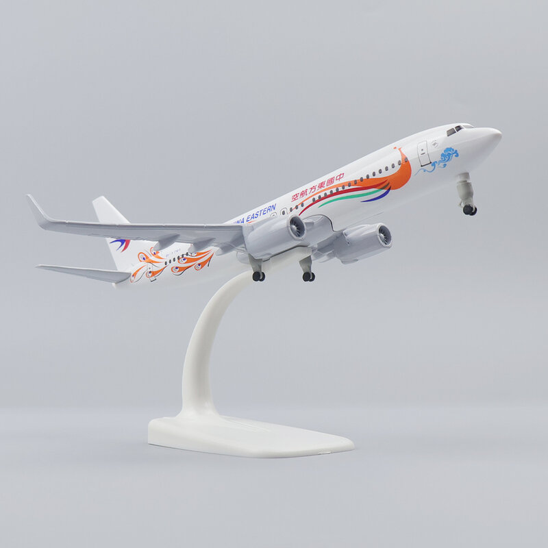 Avion en métal modèle 20cm 1:400 east Airlines B737, réplique en alliage de métal avec train d'atterrissage, ornement, jouet cadeau pour garçon