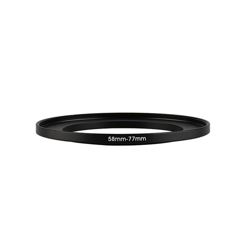 Aluminum Black Step Up Filter Ring 58mm-77mm 58-77mm 58 to 77 Filter Adapter Lens Adapter for Canon Nikon Sony DSLR Camera Lens