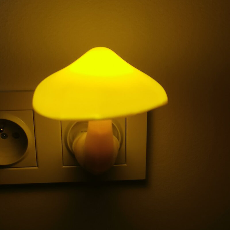 Led Nachtlicht Pilz Wand Lampe Eu Stecker Licht Control Induktion Energiesparende Umweltschutz Schlafzimmer Lampe Home Deco
