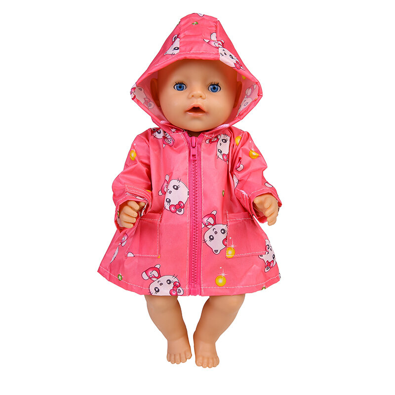 17 Cal ubrania dla lalki płaszcz przeciwdeszczowy humanoidalne lalki akcesoria kostium dziewczyna zagraj w zabawki wodoodporne ubrania nosić dzieci Festiival prezent