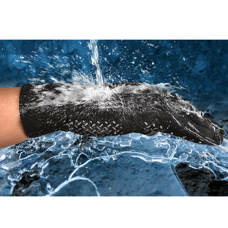 Radfahren Winter Herren Winter Wasserdichte Touchscreen Handschuhe für Warme Handschuhe Handschuhe Winter Sport Ausrüstung Wolle Hut Fleece Gefüttert