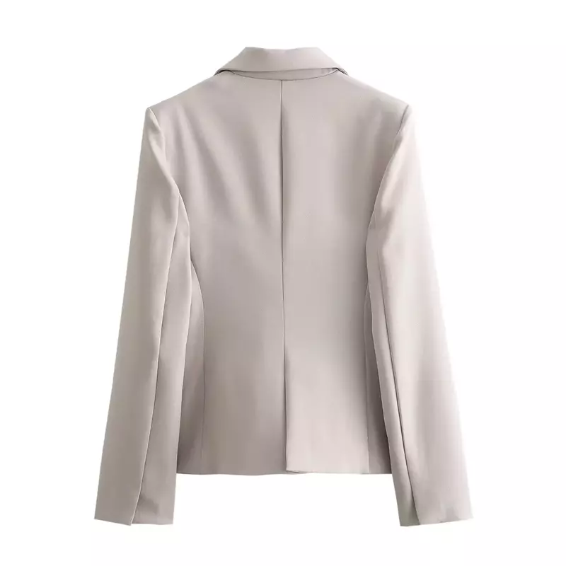 여성용 슬림 핏 싱글 브레스트 캐주얼 세트 코트, 빈티지 긴팔 코트, 세련된 상의, 플립 포켓 장식, 새로운 패션