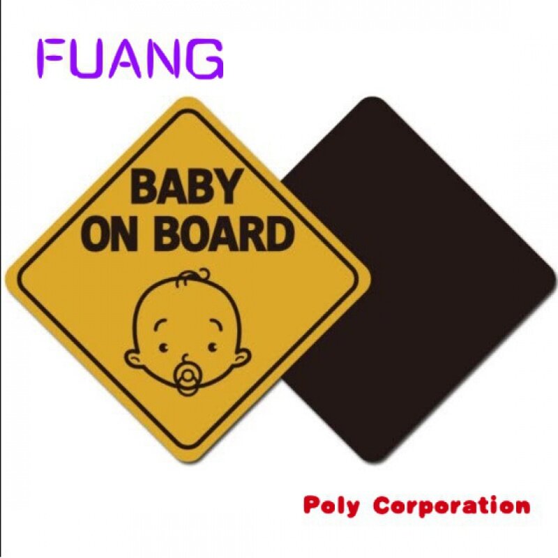 Letrero magnético personalizado para bebé, pegatina magnética para coche a bordo, impermeable, reflectante, troquelado, calcomanía para ventana de coche, pegatina para parachoques