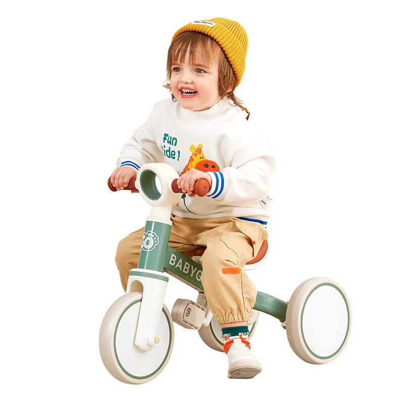 1 ~ 4 세 어린이를위한 3 in 1 유아용 자전거 유아용 세발 자전거 어린이 Trikes Tricycle 소년 소녀, 균형 훈련에 이상적