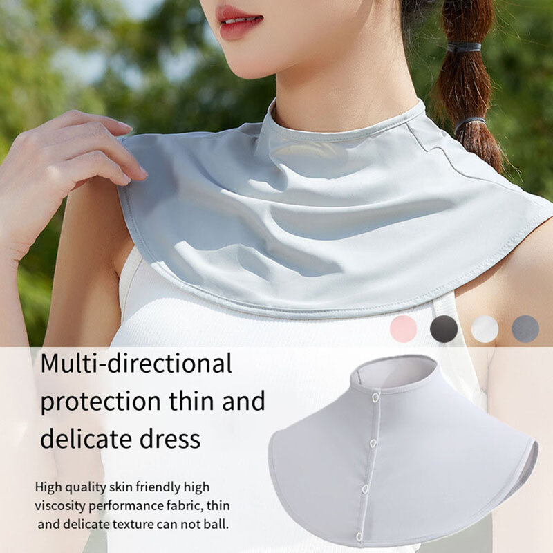 Breathable Sunscreen Scarf Protection Shawl Ice Silk Sun Protection Neck Cover Sunscreen Fake Collar Uv Protection Neck Cover