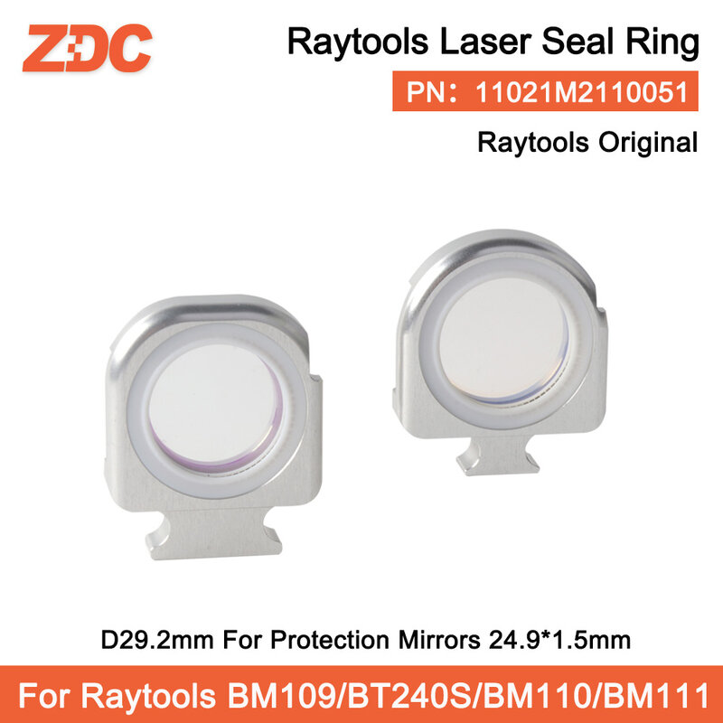 Zdc raytools original anel de vedação 11021m2110051 29.2x21x3.55mm para janelas protetoras superiores 24.9x1.5mm bt240s bt210s bm109 bm111