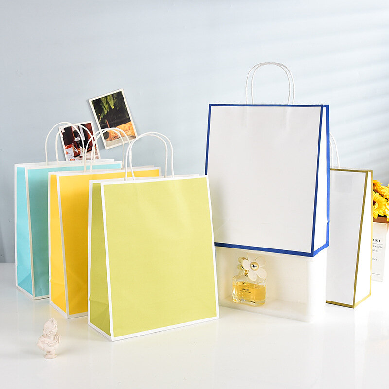 Bolsa de plástico para embalaje de piezas, bolsas para postres, café, cestas de regalo, bolsas de papel Kraft, cestas de almacenamiento, bolsas de compras, 1 ud.