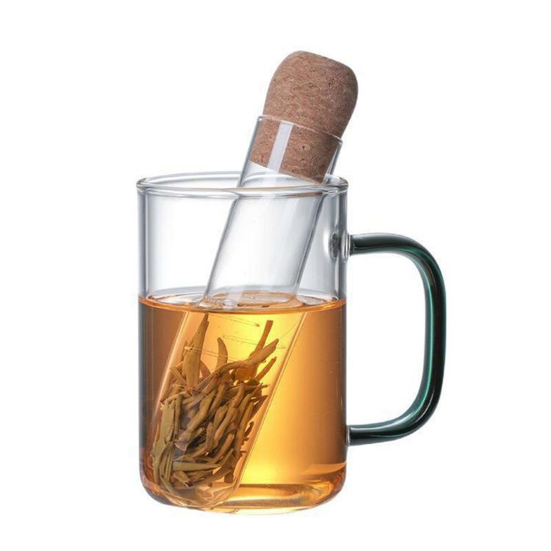 Infusor de té transparente, colador de té multifuncional para tazas de oficina de hojas sueltas