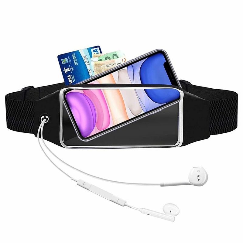 Touchscreen Correndo Belt Acessórios, 6,5 "impermeável Belt Bag, Correndo Engrenagem, Money Belt