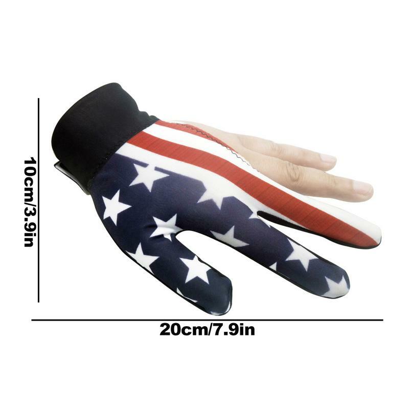 Guantes de billar de 3 dedos para hombre y mujer, manoplas de mano izquierda para billar, alta elasticidad, dedos abiertos, guantes deportivos para taco de billar
