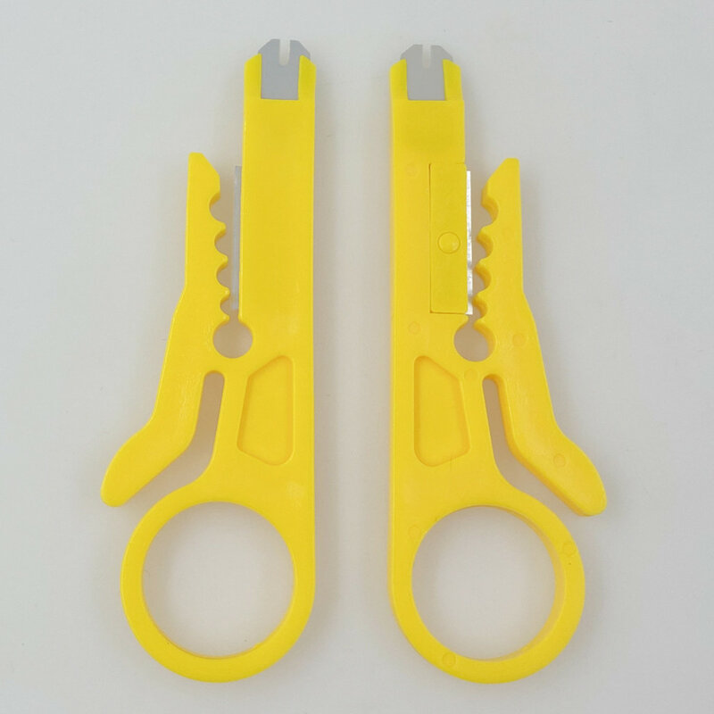 1 stücke gelbe mini tragbare draht knife1 stripper multifunktion werkzeug für netzwerk system crimp werkzeug kabel abisolieren drahts ch neider