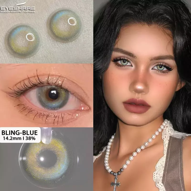 EYESHARE 1 paio di nuove lenti a contatto colorate per occhi occhi marroni naturali lenti a contatto lenti colorate per occhi blu moda annuale