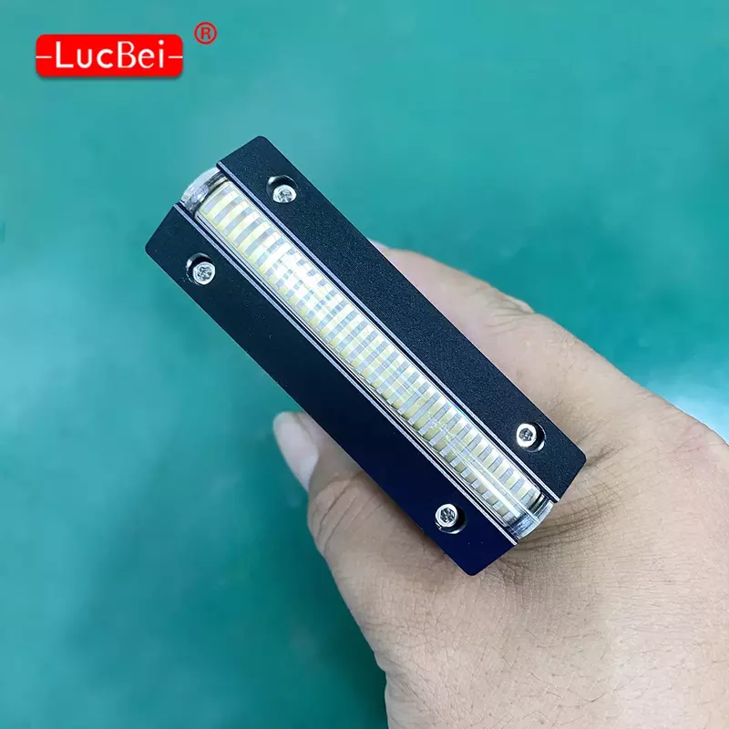 Lampu Curing Gel UV 100W, daya tinggi 365Nm kipas pendingin lampu 75*10MM Strip sumber cahaya Ultraviolet LED Gel menyembuhkan lampu 395nm