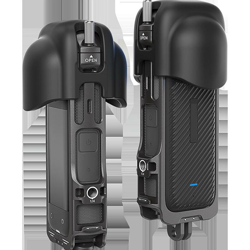 1ชุดกระเป๋าพลาสติกป้องกันกรงกระต่ายกรอบโลหะ X4 Insta360พร้อมรองเท้าเย็นสำหรับ Insta 360 X4อุปกรณ์เสริมกล้องถ่ายรูปแอคชั่น