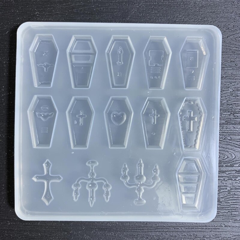 Silicone Mold for DIY Art Coffin Epoxy Resin Mold Keychain Charm Casting Mold