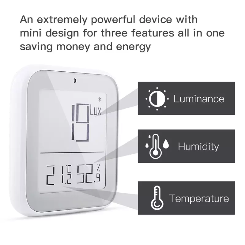 MOES-Inteligente ZigBee Termômetro Bluetooth, Brilho Malha, Temperatura da Luz, Sensor de Umidade, Detector, Tuya Smart App Control