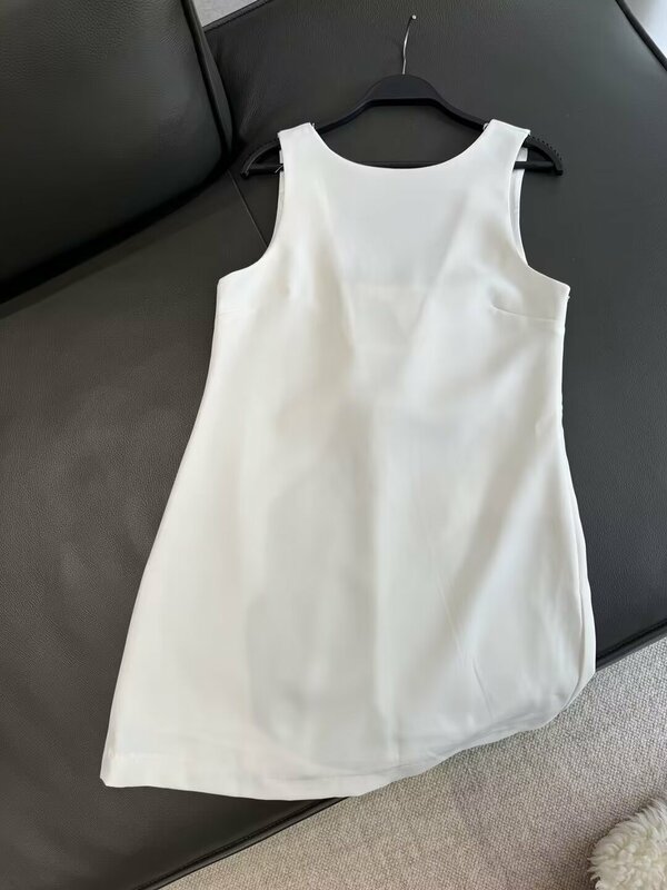 เสื้อคลุมชุดมินิเดรสผูกโบว์ด้านหลังแฟชั่นเก๋ไก๋ใหม่2024ของผู้หญิงเสื้อคลุมชุดเดรสผู้หญิงแบบวินเทจ