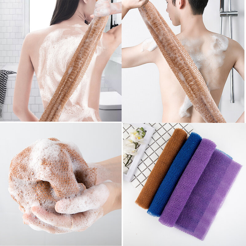 Rede de esponja de banho africana esfoliante Esfoliante para pele mais lisa Toalha de banho para costas de corpo