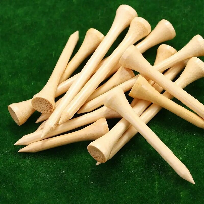 Less Friction 83mm 70mm Swing Practice 4 Size Bamboo Tee Golf Accessories Golf Training Golf Tees