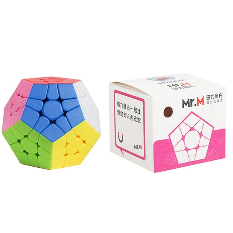 Shengshou Mr.M مكعب Megaminxeds المغناطيسي ، 3 طبقات ، ألعاب ألغاز سرعة Wumofang للأطفال ، هدية للأطفال ، 3x3