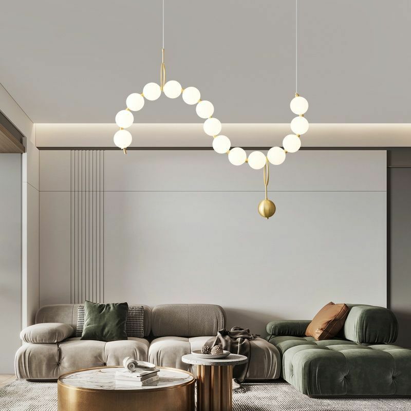 Lámpara colgante LED de estilo nórdico, accesorio de iluminación regulable para decoración de comedor, sala de estar y oficina