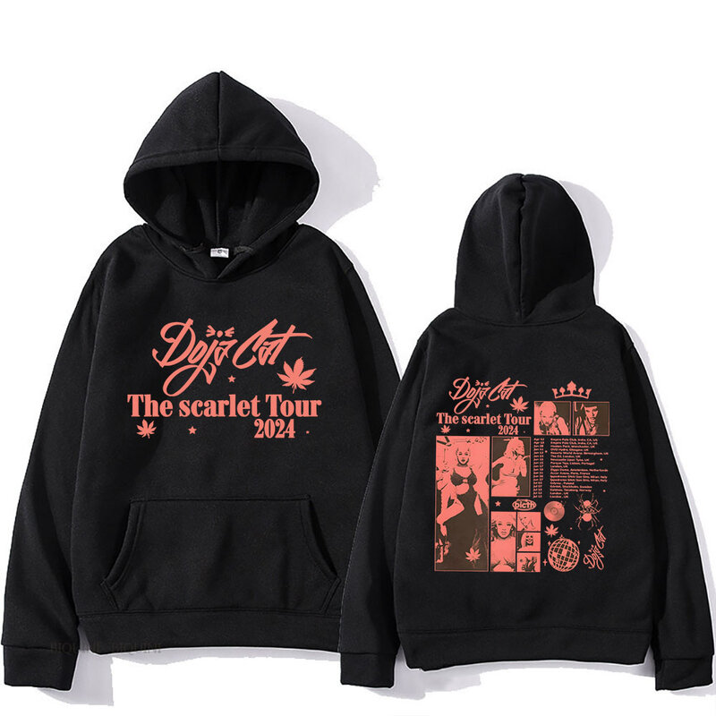 Doja Cat The Scarlet Tour Hoodies Streetwear Hip Hop Long Sleeve Hooded Sweatshirts Sudaderas Cartoon Graphic Printing Pullovers