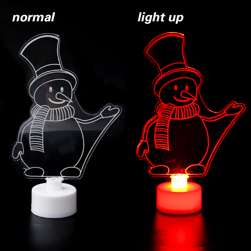 Đèn LED Nhiều Màu Sắc Đèn Chiếu Sáng Ban Đêm Giáng Sinh Đèn Trang Trí Màu Acrylic Đèn Trang Trí Nhấp Nháy Đèn Đèn Trang Trí