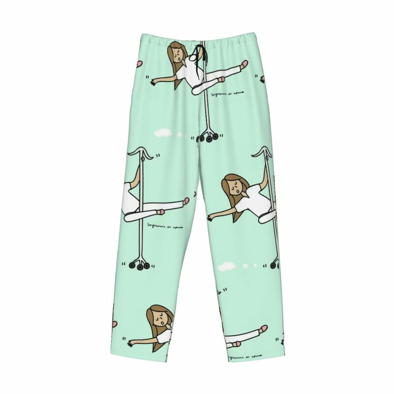 Pantalones de pijama personalizados para hombre, ropa de Enfermera, médico Ropa de dormir elástica con bolsillos