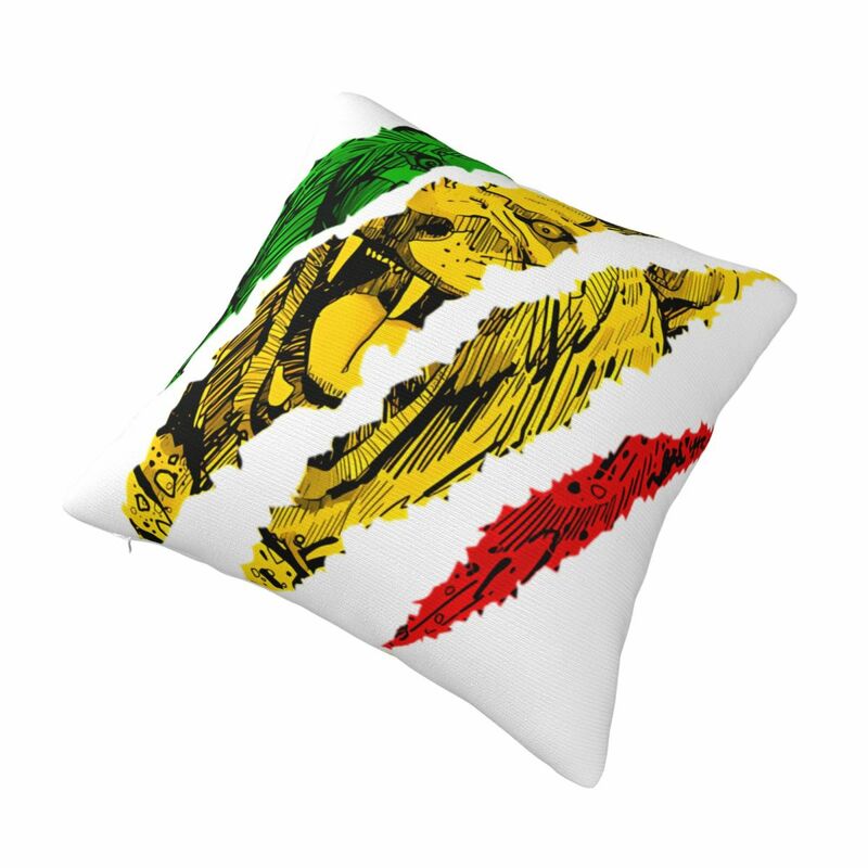 Warrior Lion Of Judah King Rasta Reggae giamaica Roots Racerback Square Pillow Case per divano Throw Pillow