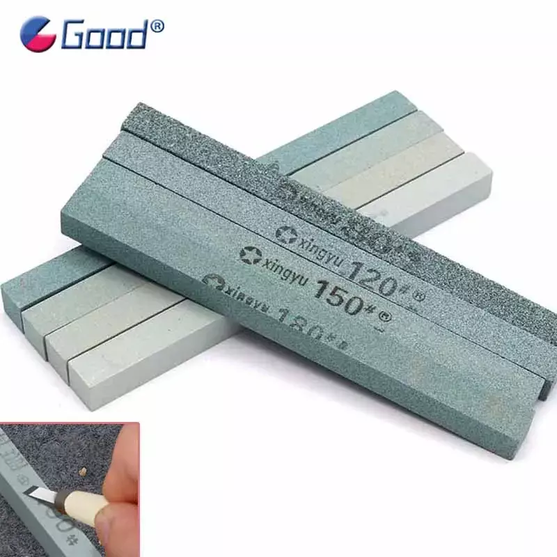 Green Silicone Carbide Sand Strip, Square Grinding Stone, Sharpener Tool, polimento abrasivo, faca, 80-1200 Grit