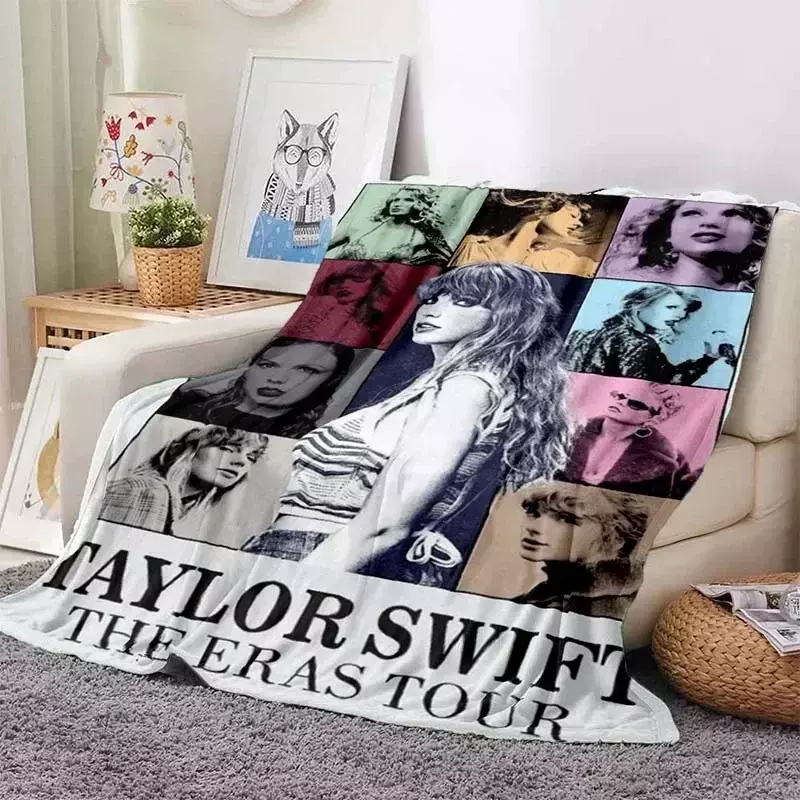Pop weibliche Sängerin Taylors Swifts Muster Decke Stern Kunst dünne tragbare Home Travel Office Mittagspause Picknick