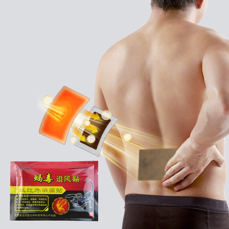 120pcs/15Bags Back Pain Relief Patch Natural Scorpion Venom Extract Chinese Medical Plaster  Arthritis Lumbar Spine Sticker