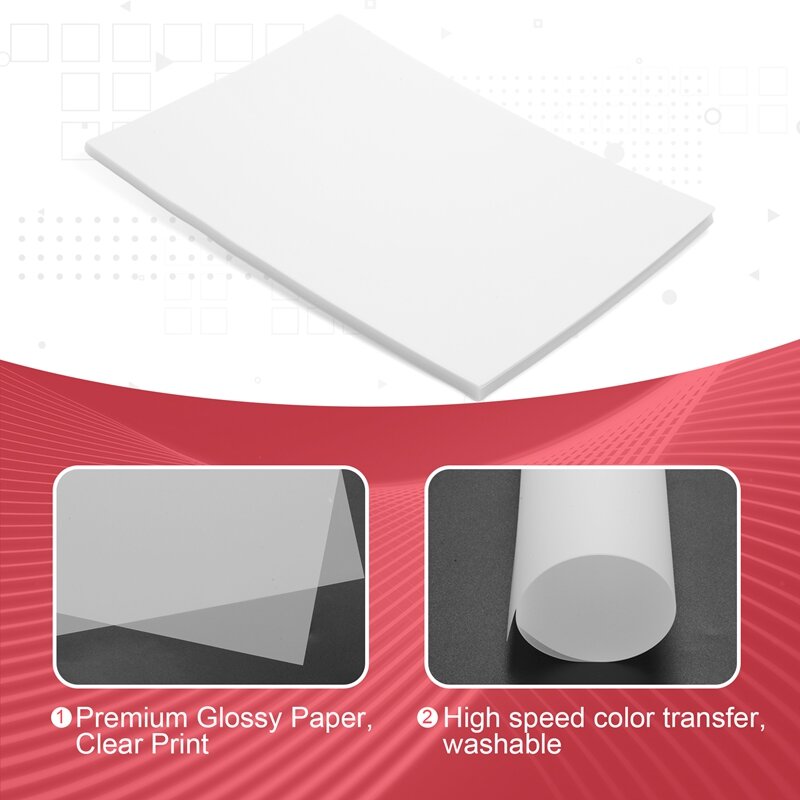 NEW-DTF transfer folie 100 Sheets-A4 Haustier Wärme übertragungs papier für DIY direkt auf T-Shirts. Socken, Taschen, 8,3 Zoll x 11,7 Zoll