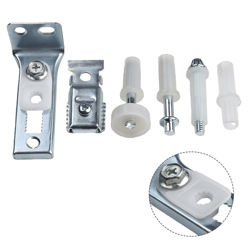 6PACK Bi-Fold Door Hardware Repair Kit Locker Device Umbrella Screw Tooth Plate Assembly Shaft For 1\" To 1-3/8" Thick Doors
