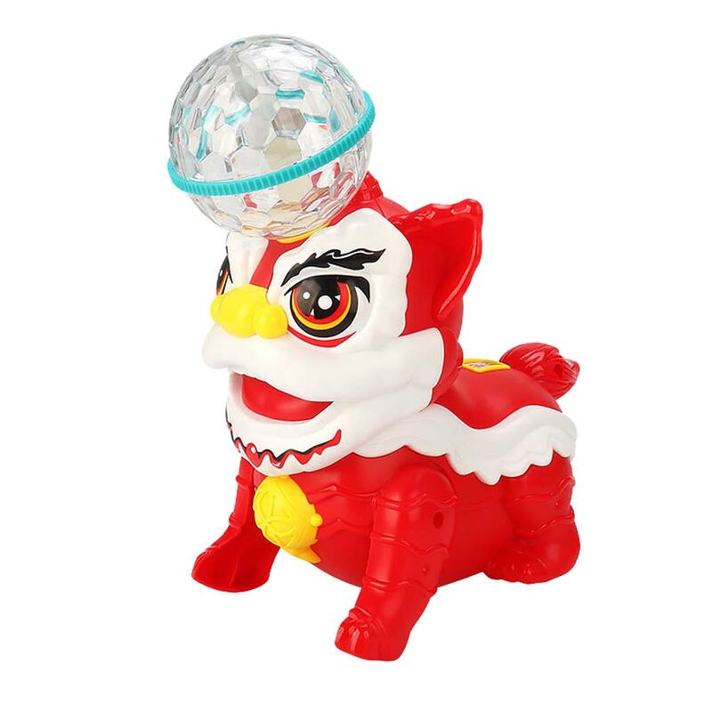 전기 춤추는 사자 아기, 중국 테마 360 회전 걷기 장난감, 새해 축제, 생일 크리스마스 선물