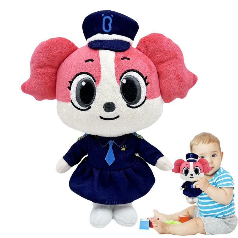 Anime Sheriff Labrador Dog Plush Toy, Cartoon Doll, Sargento de Segurança, Labrador Wolf, Soft Stuffed Toys, Presente para meninos e meninas