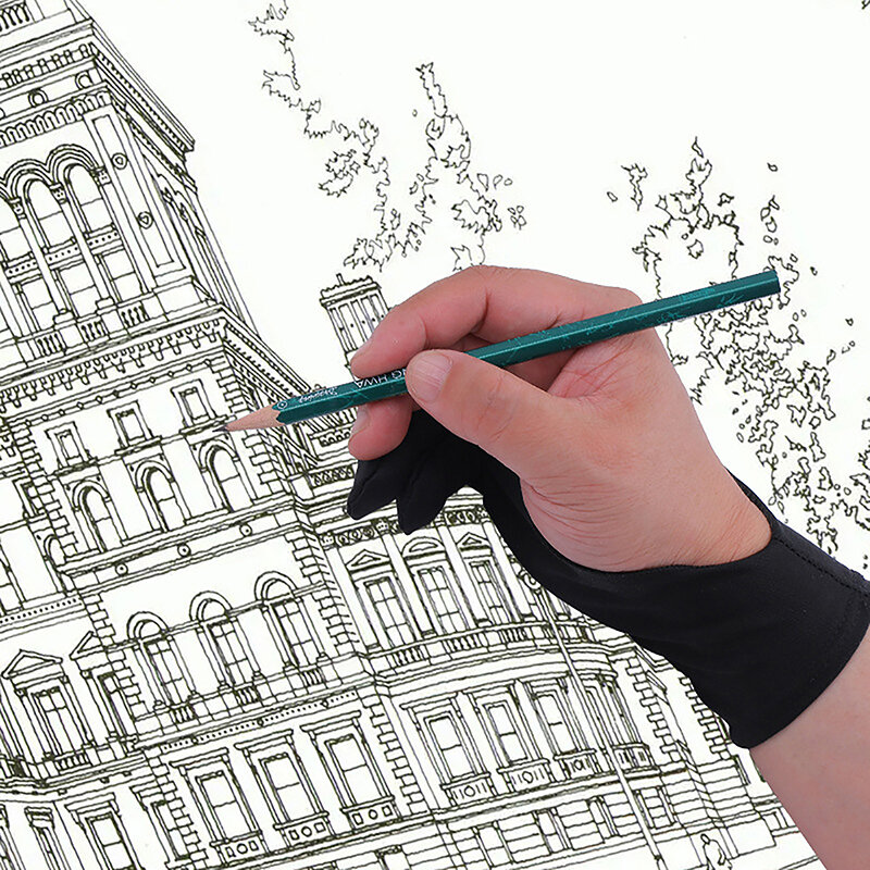 1pc Anti-Touch-Zwei-Finger-Hand bemalung shand schuhe für Tablet Digital Board Bildschirm zeichnung Anti-Fouling Ölgemälde Kunst liefern