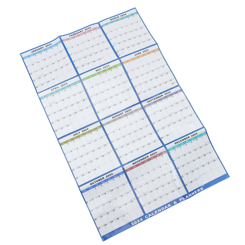 Calendario de pared impreso transparente para colgar en el hogar, delicado, mensual