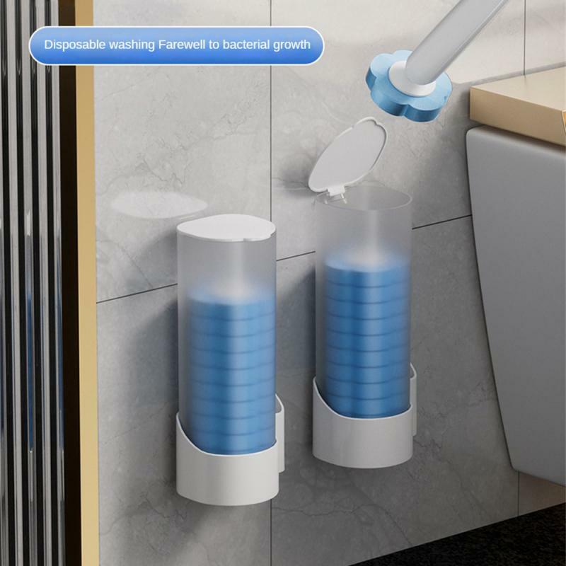 Одноразовая щётка для туалета очиститель с длинной ручкой, аксессуары для ванной комнаты со сменной щеткой